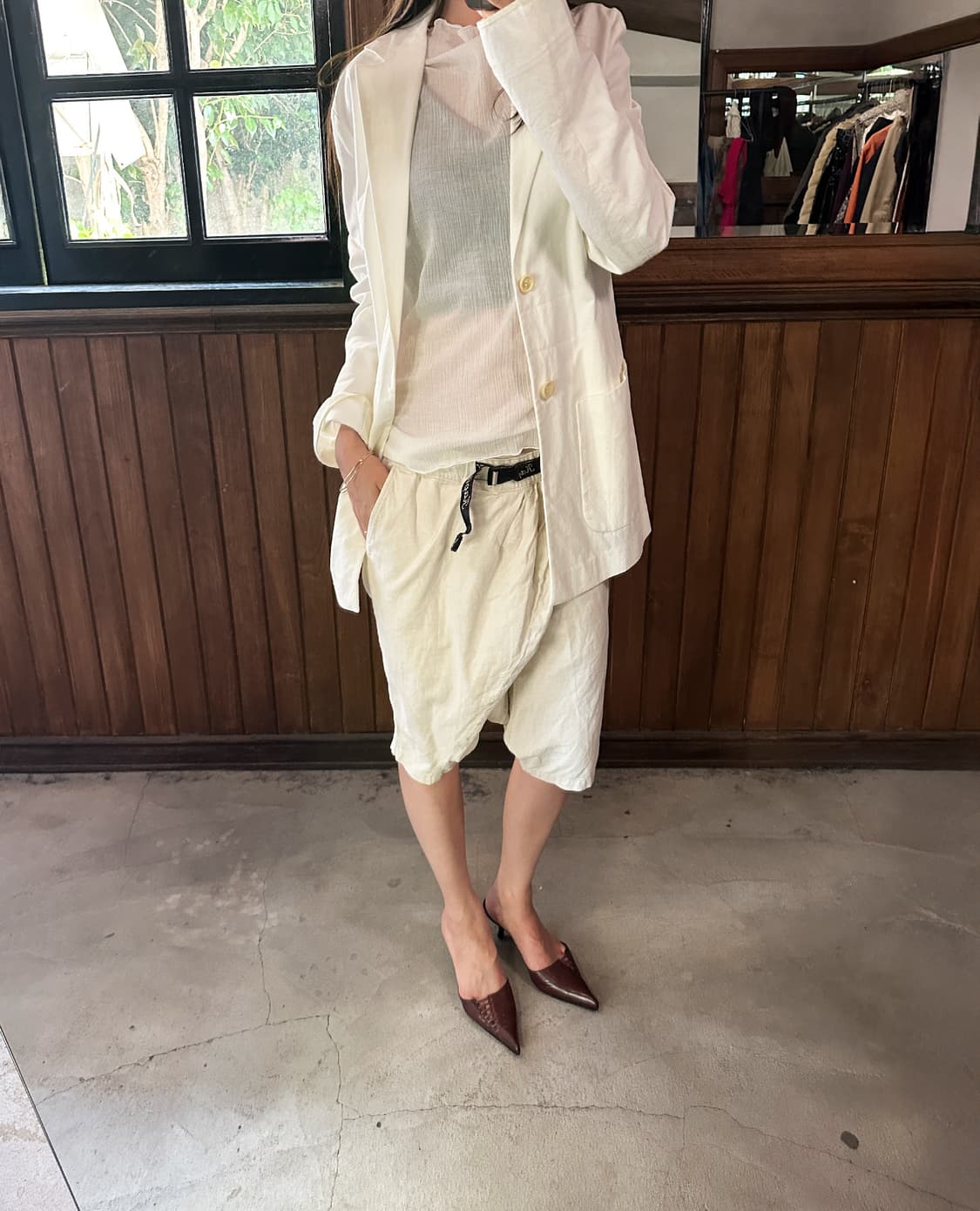 KAPITAL cotton wrap wide shorts 상품이미지2