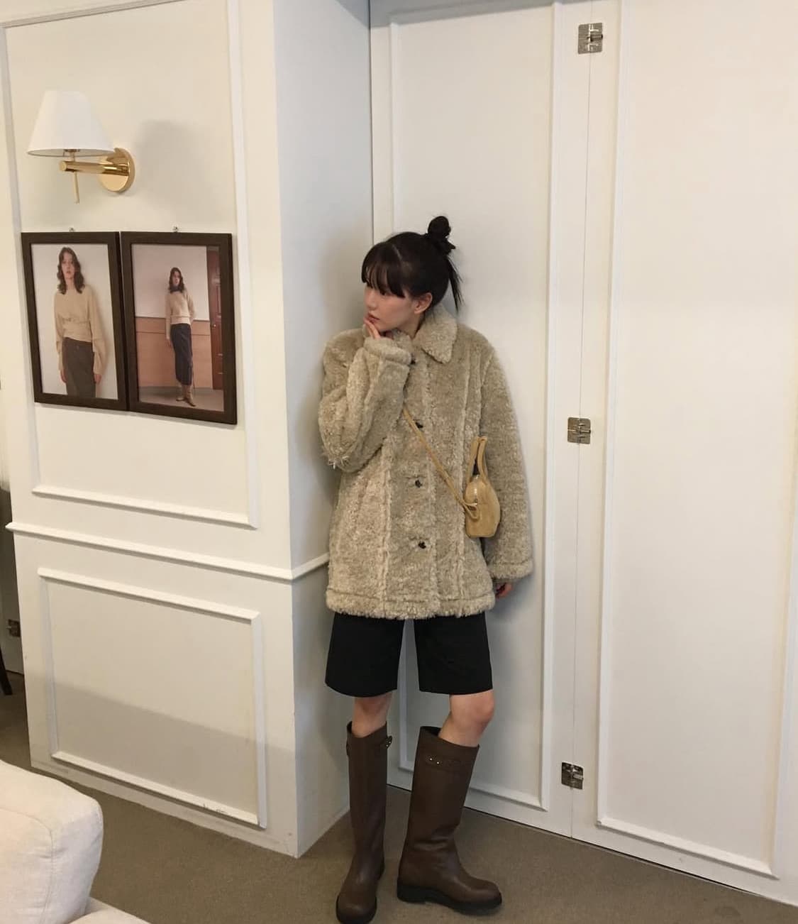 Ouro 아우로 시어링 코트 퍼자켓 무스탕 상품이미지2