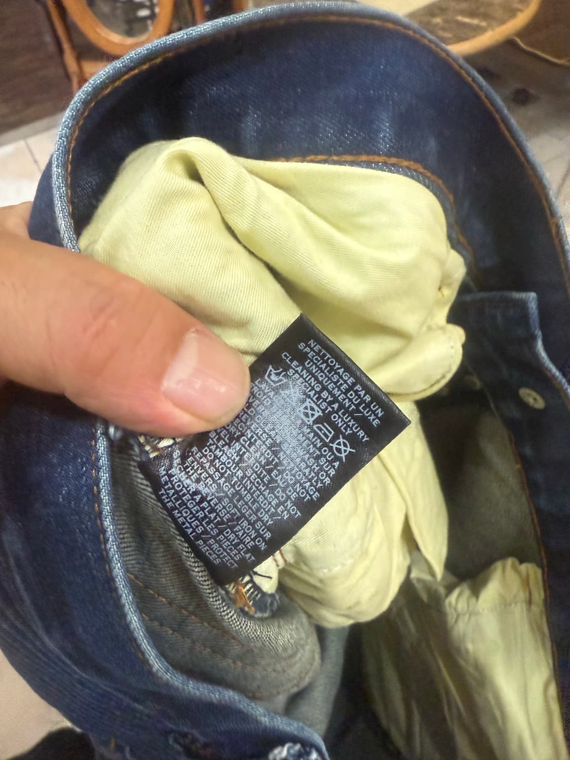 34 정품 발망 슬림 바이커 데님팬츠 팝니다 상품이미지4