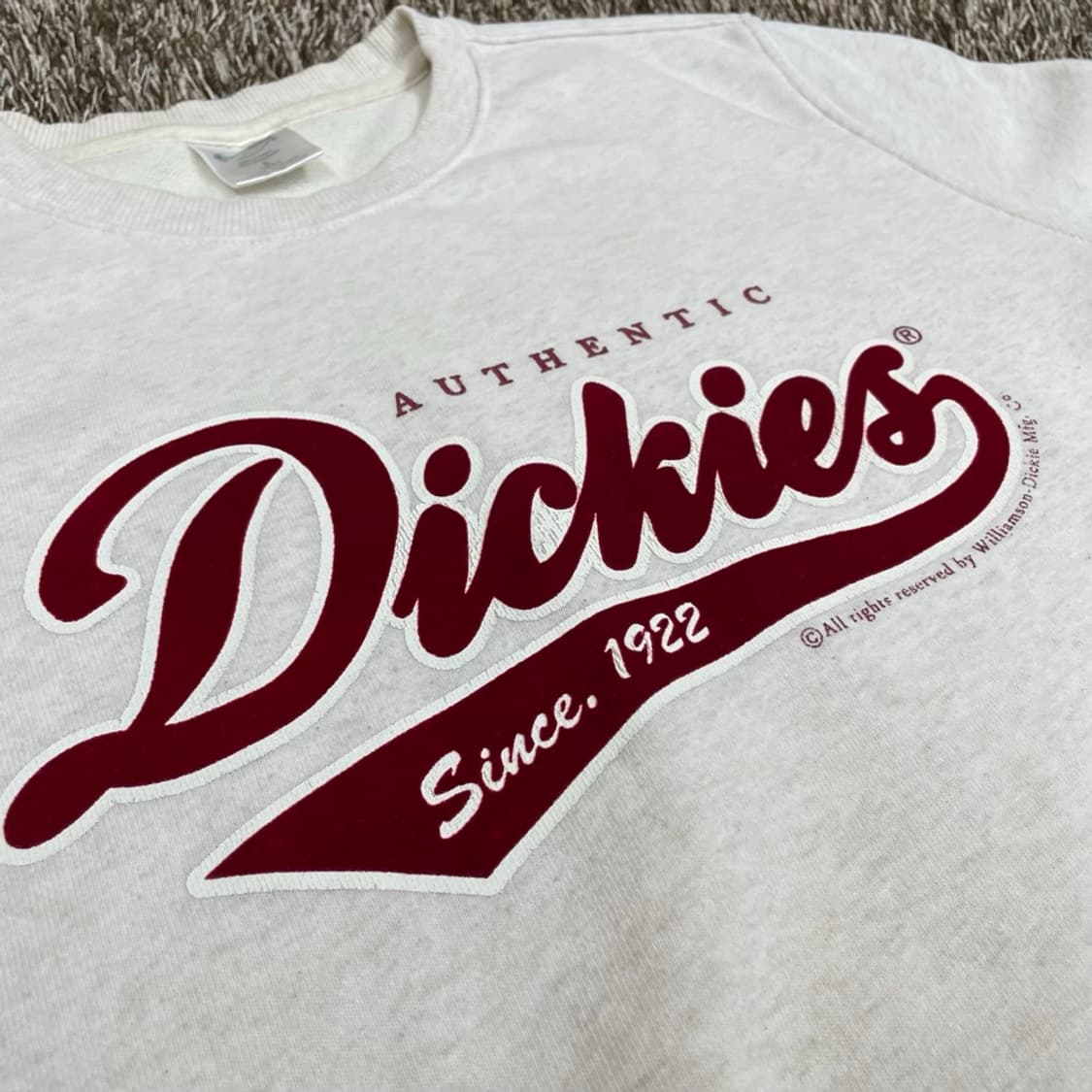 디키즈 Dickies 아이보리 어센틱 1922 로고 맨투맨 S 상품이미지5