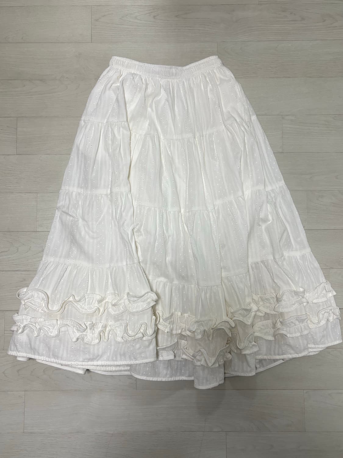 플리즈프로젝트 미들 프릴스커트 화이트 상품이미지2