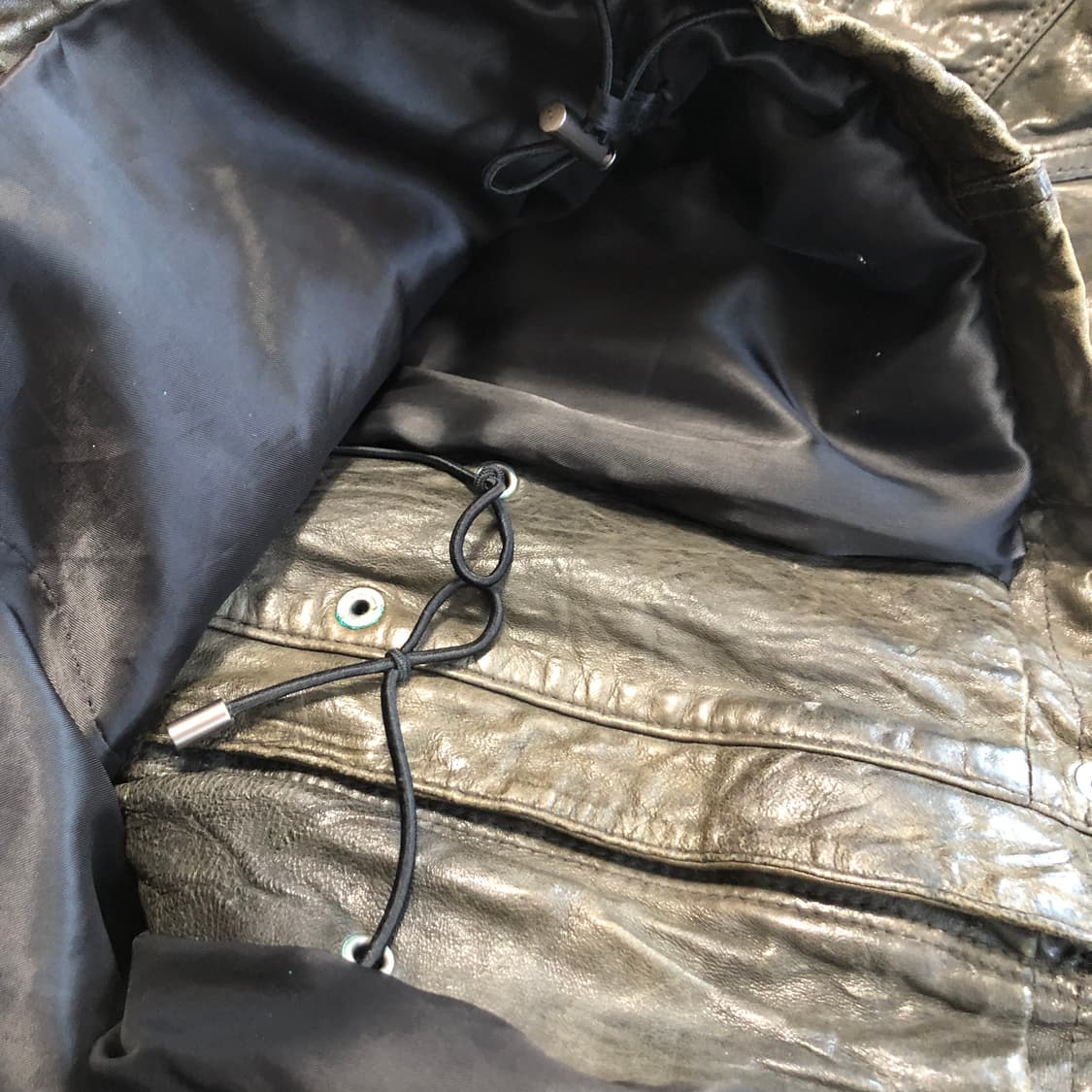 솔리드옴므 하이넥 램스킨 레더자켓  상품이미지7