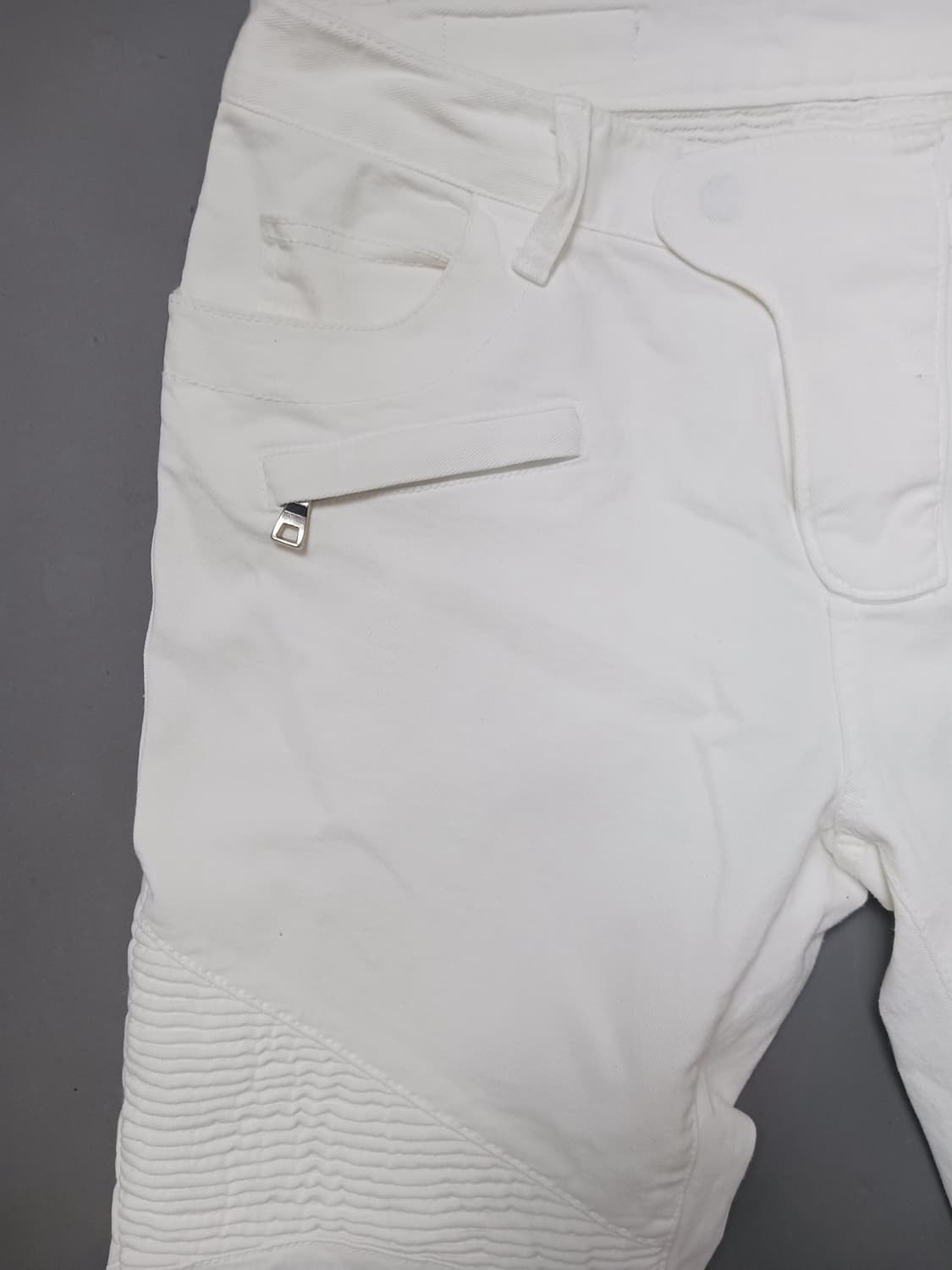 [34] 발망 바이커 화이트진 청바지 상품이미지2