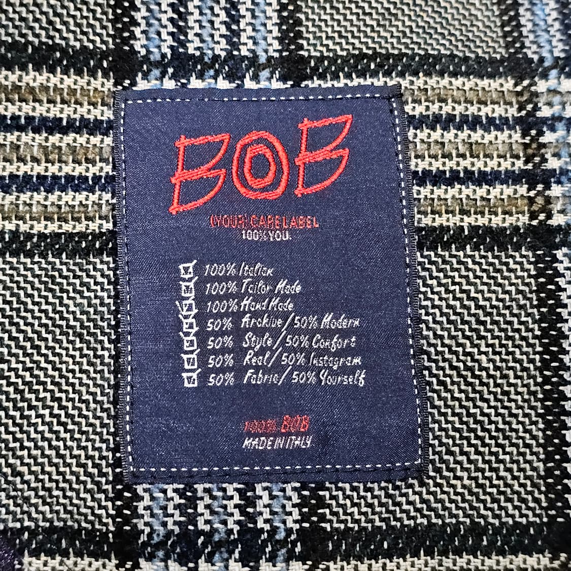 BOB 비오비 이태리정품 핸드메이드 체크블레이져 남성자켓 95 상품이미지5