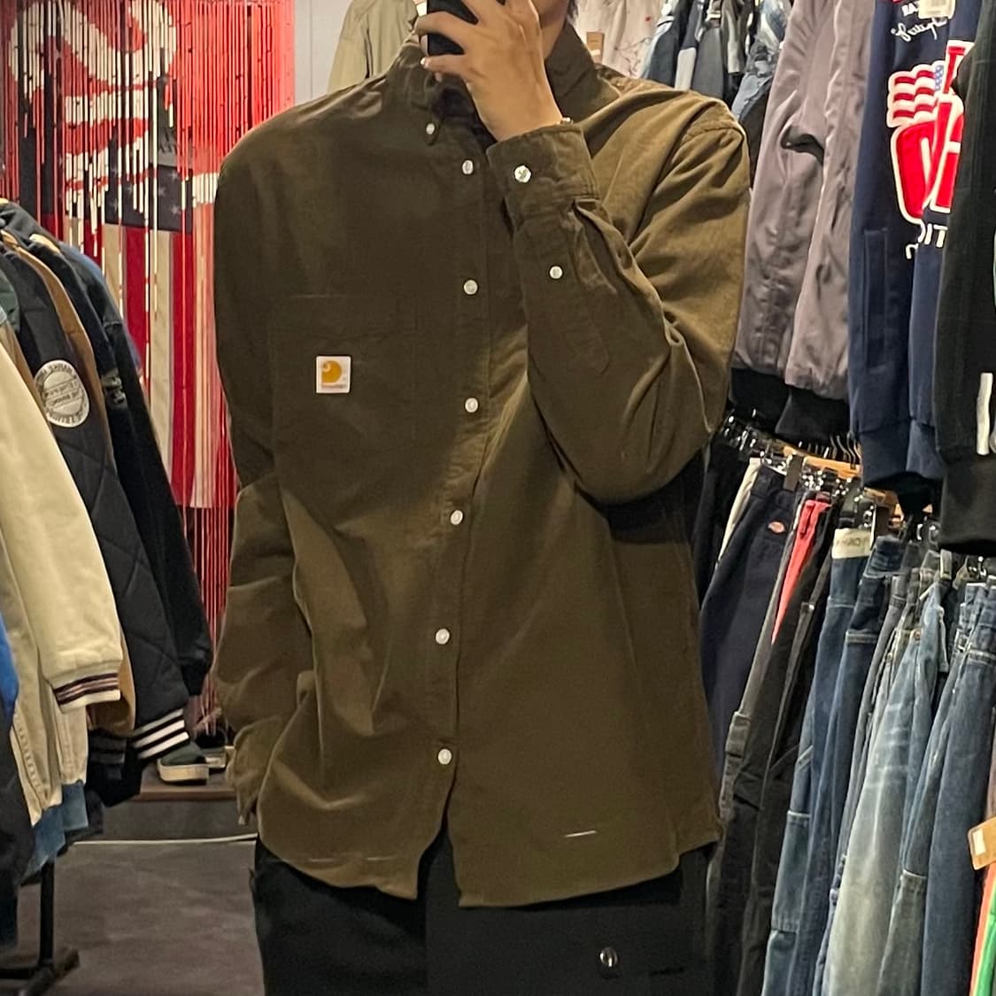 [IM] carhartt 칼하트 브라운 코듀로이 긴팔셔츠 상품이미지4