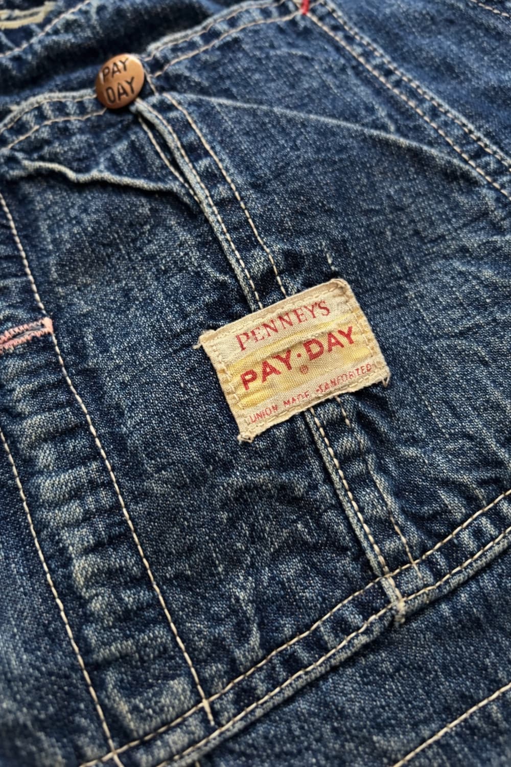 50~60's Penney's PAY-DAY 데님 오버롤 ~36" 상품이미지5