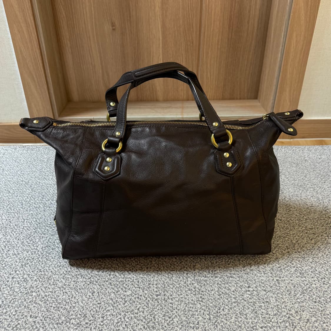 코치 가죽 토트백 브라운 상품이미지2