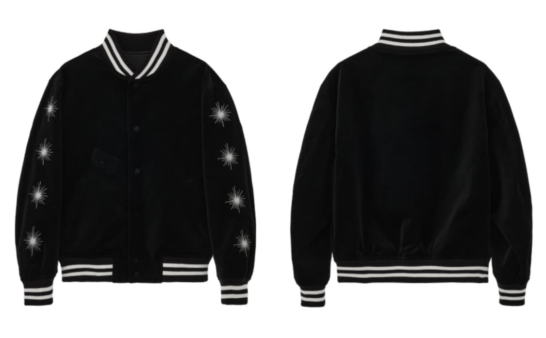 [L] STU 벨벳 바시티 자켓 블루종 상품이미지1