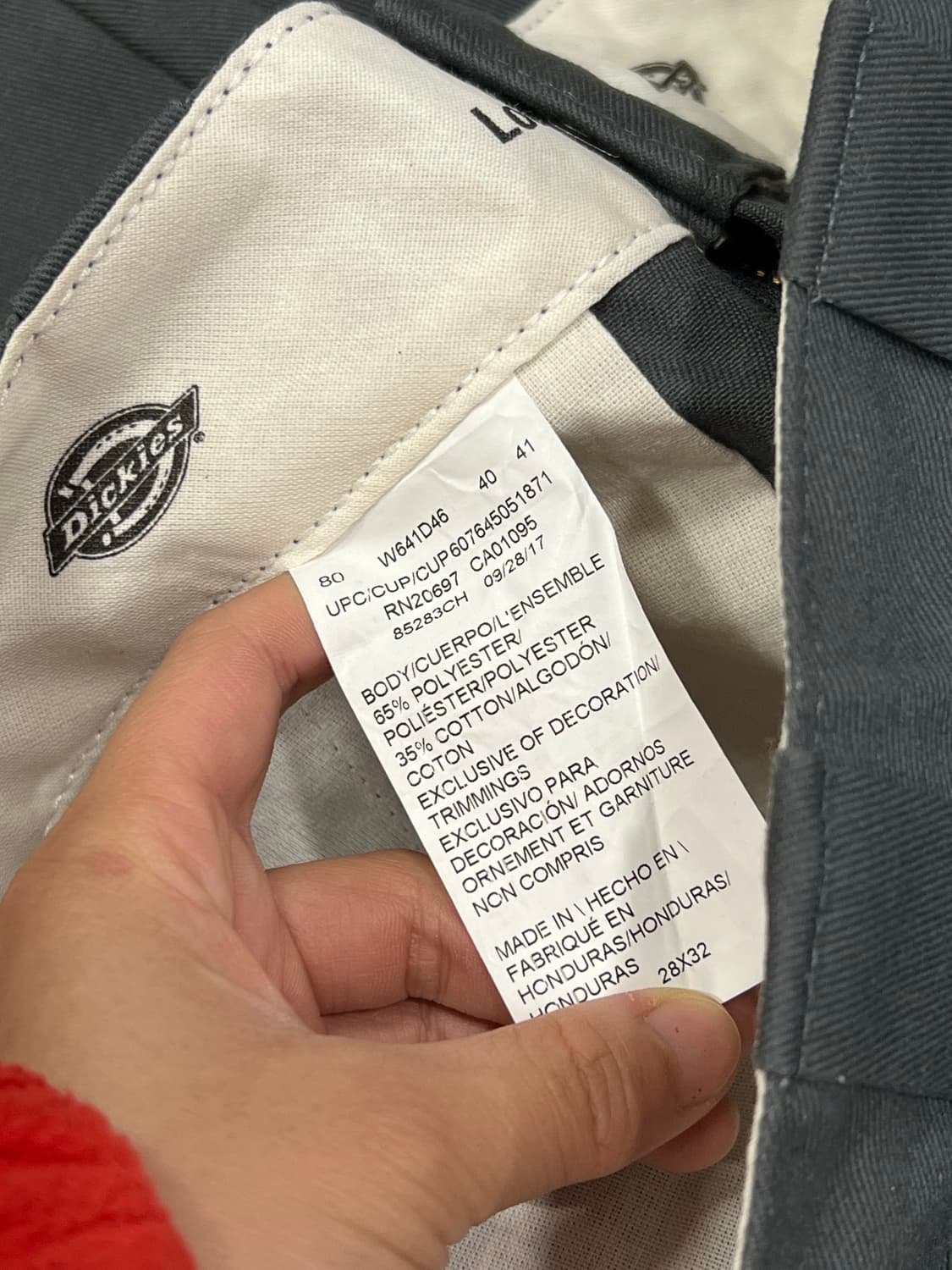 디키즈 더블니 루즈핏 워크팬츠 그레이 상품이미지4