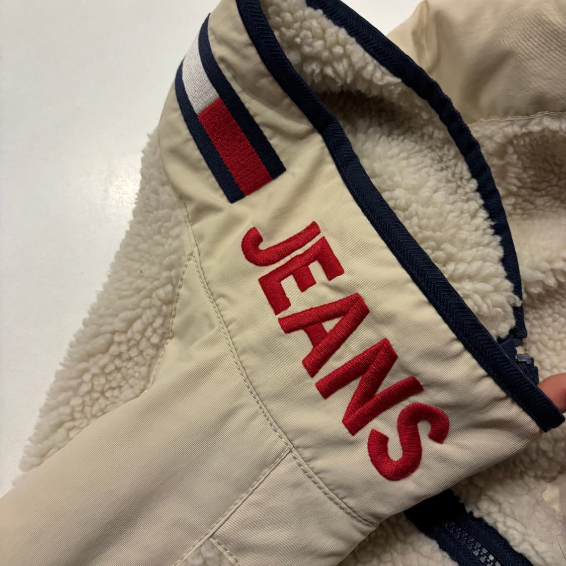 [L] 타미진스 타미힐피거 아이보리 뽀글이 플리스 자켓 B878 상품이미지6