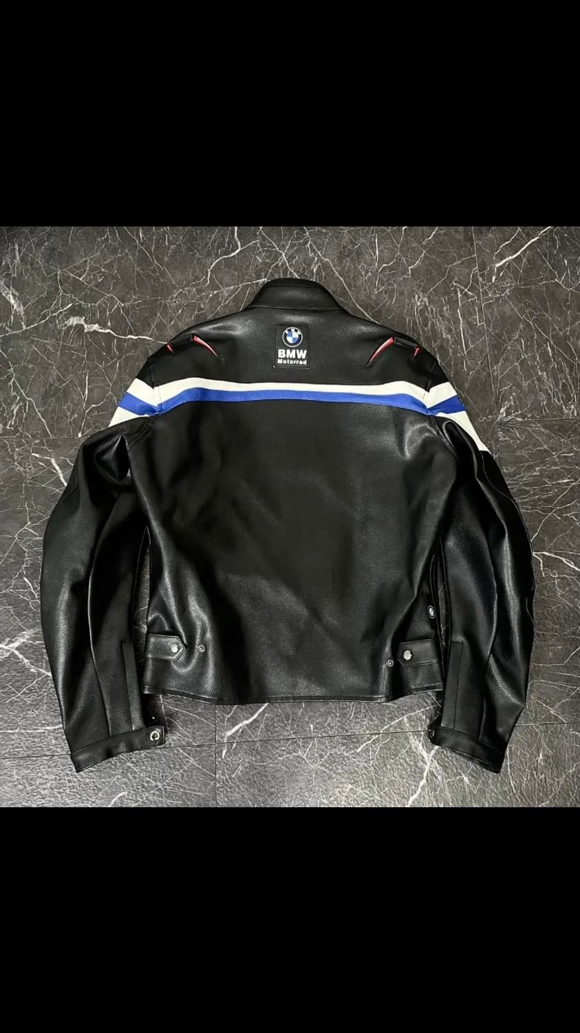 Bmw 소가죽 레더 레이싱 바이커 자켓 블랙 상품이미지2