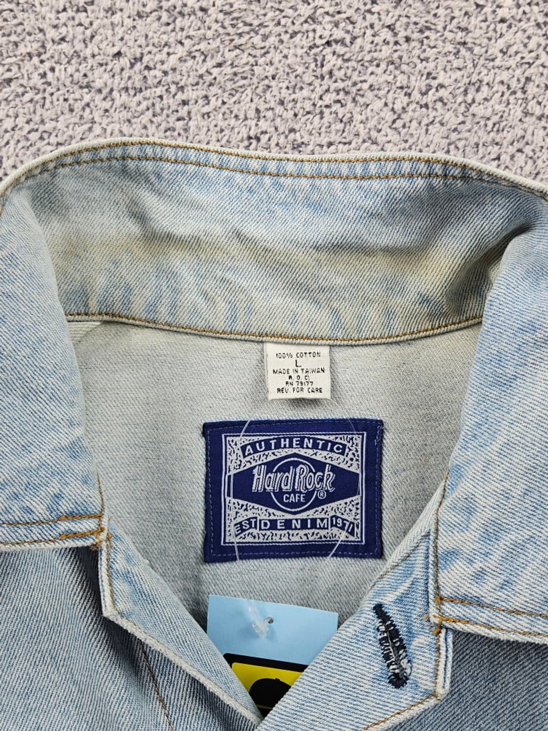 하드락카페 자수 백로고 데님 트러커 자켓 ( L ) / 9408 상품이미지10