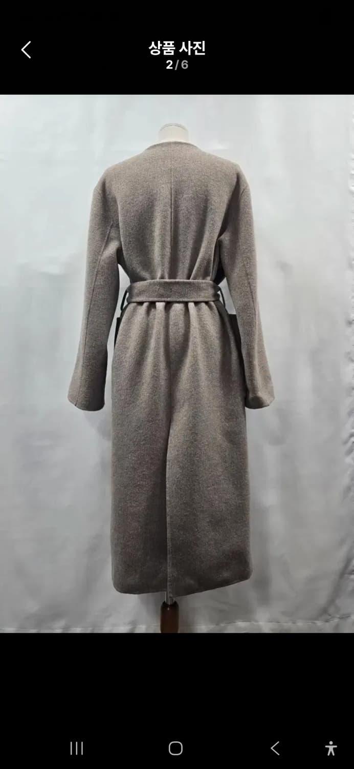 [0758]모니크 monique 핸드메이드  브이넥 울 코트 free 상품이미지2