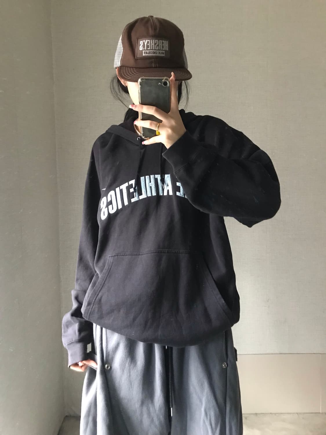 나이키 00s 오버핏 빅로고 후드티 상품이미지2