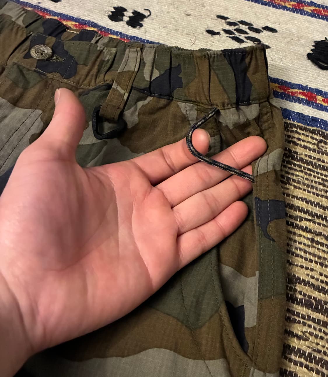 (30~34)컬럼비아 나일론 립스탑 카모 밀리터리 밴딩 카고팬츠 상품이미지3