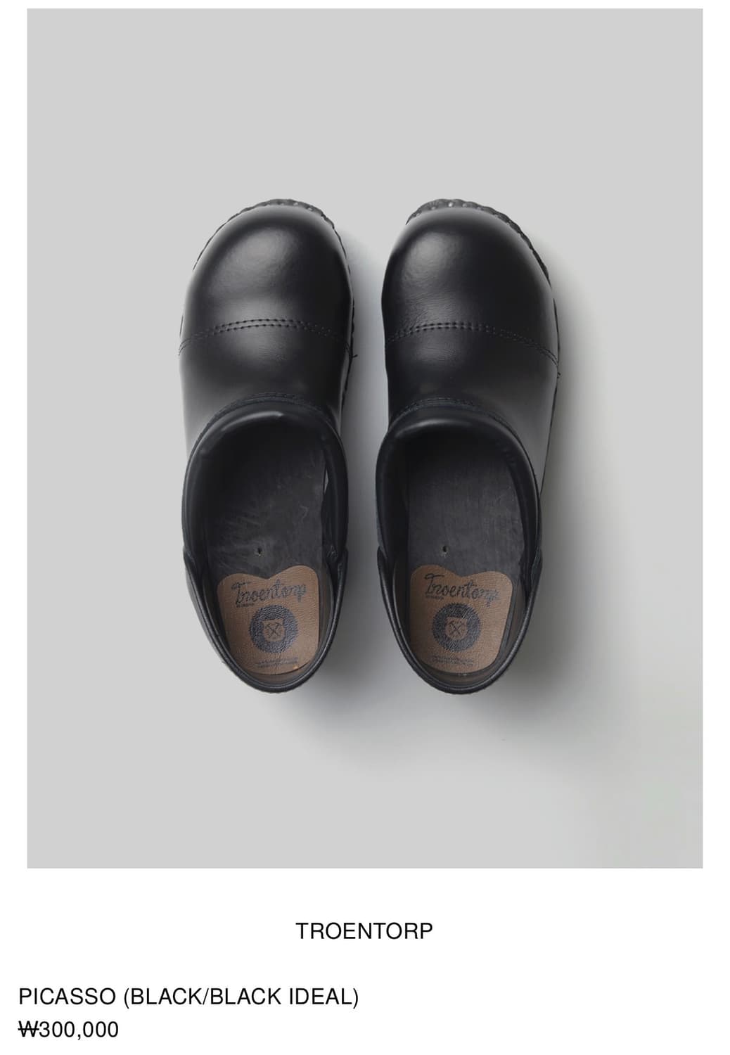 TROENTORP Picasso 블랙 클로그 상품이미지5