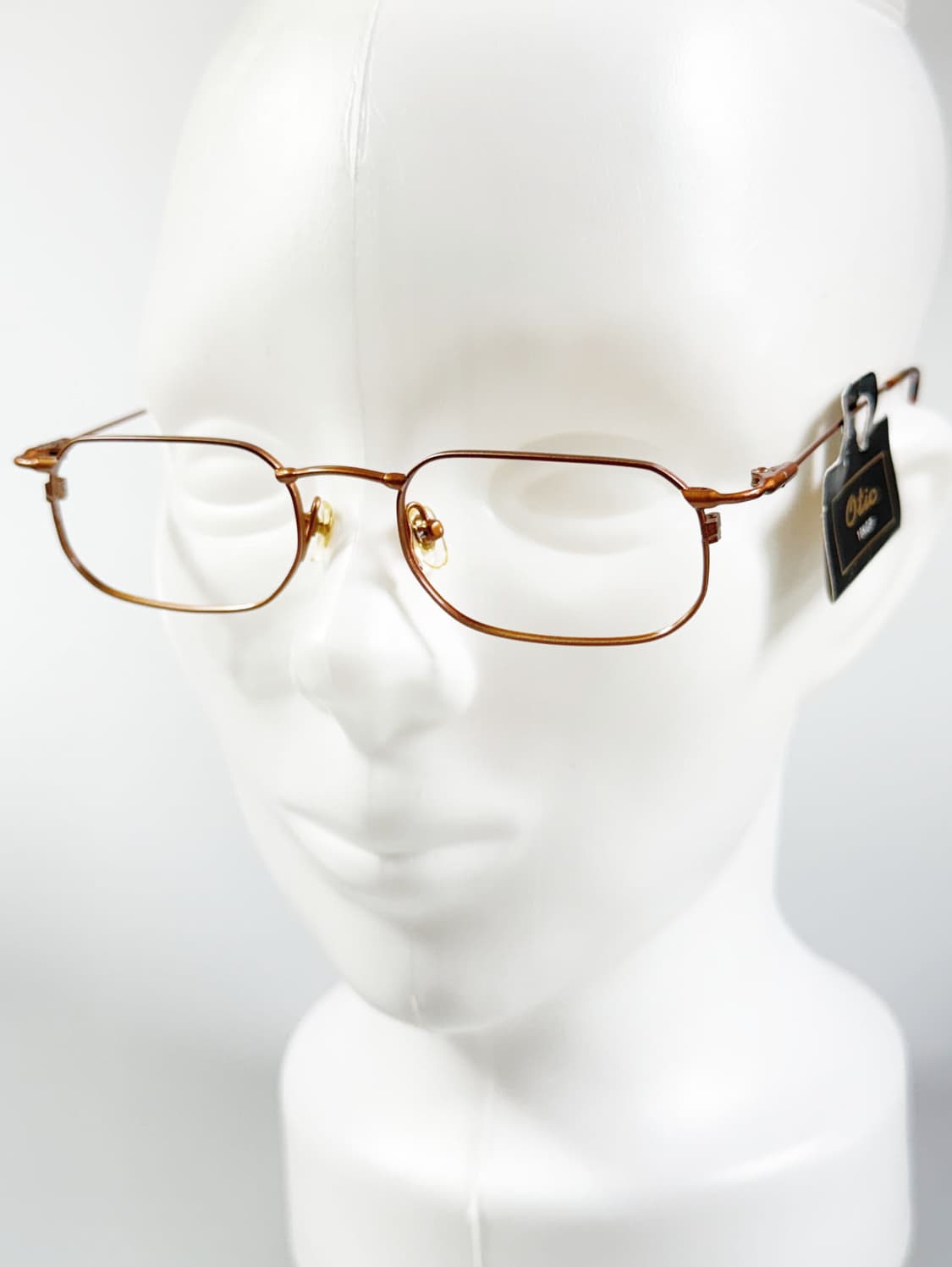 90s OTIC 슬림 스퀘어 메탈 프레임 빈티지 안경 상품이미지8