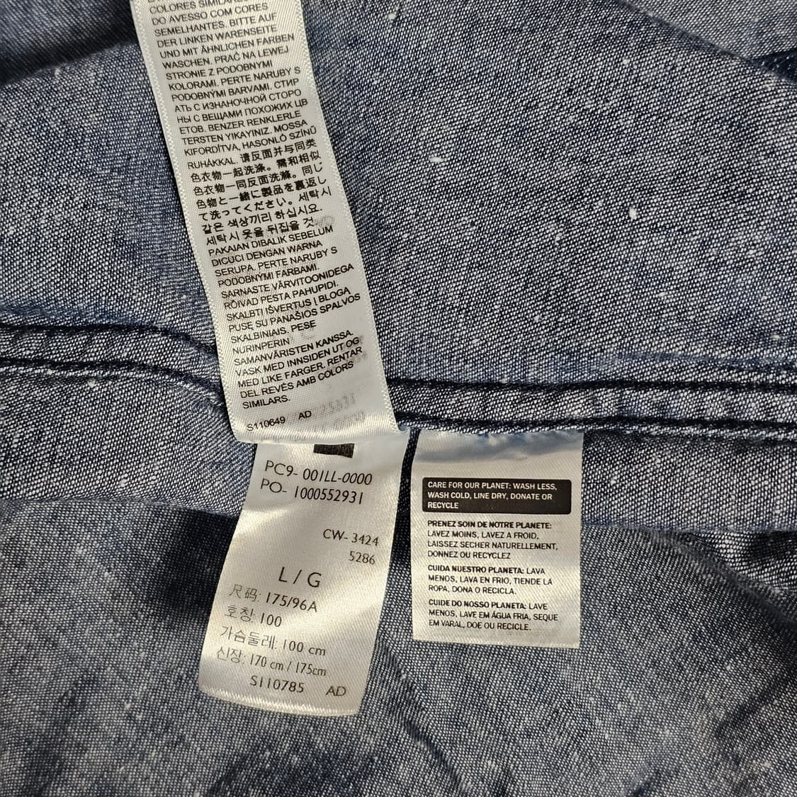 L 새제품) 리바이스 LT 블루탭 피쉬테일 파카 블루 마린 상품이미지4