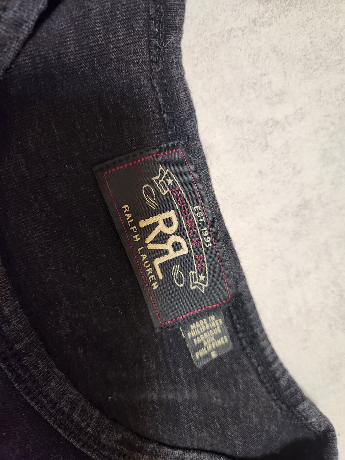 [M] RRL 인디고 저지 포켓 티셔츠 블랙 상품이미지3
