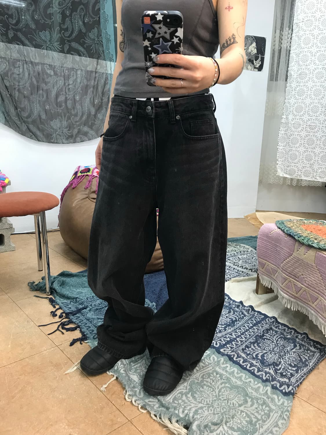 무신사스탠다드 흑청 데님팸츠  상품이미지1