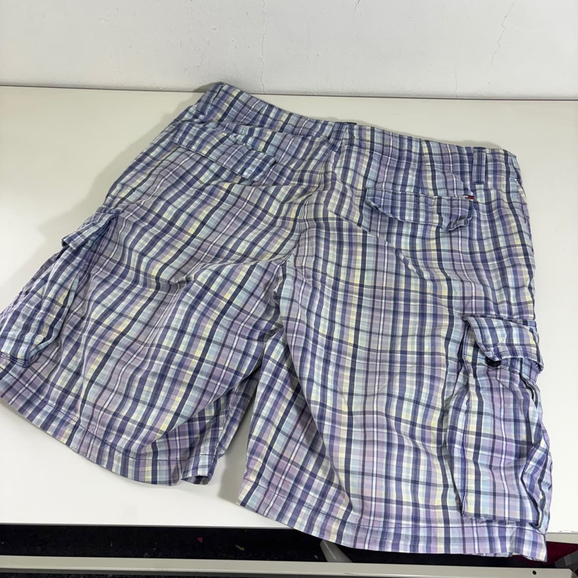 34 XL 타미힐피거 체크 카고 코튼 반바지 상품이미지2