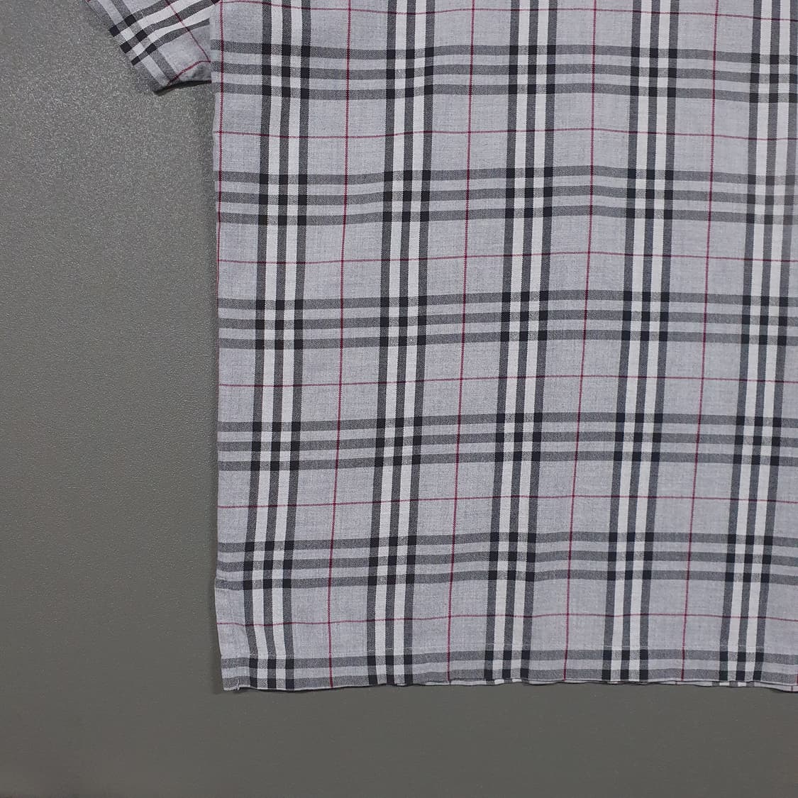 2XL) 버버리 런던 크레스트 노바 체크 반팔 카라티 폴로 셔츠 그레이 상품이미지3
