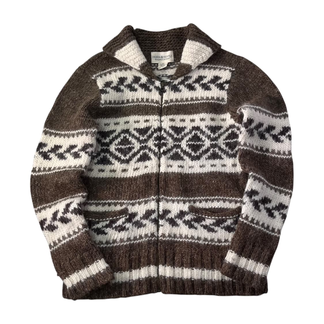 W 95 폴로 랄프로렌 데님엔서플라이 숄카라 코위찬 니트 집업 상품이미지1