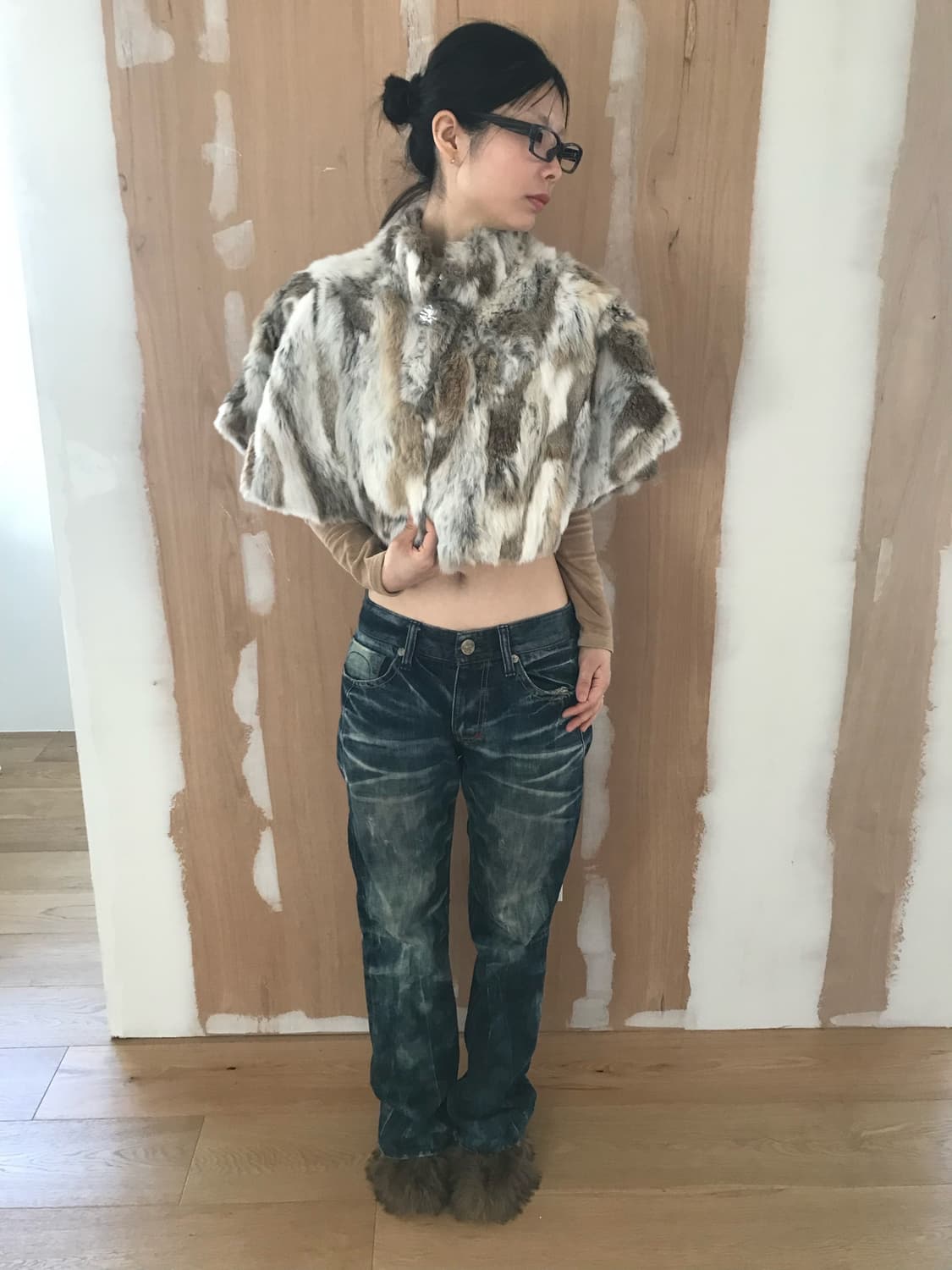 vintage mix fur cape 상품이미지6