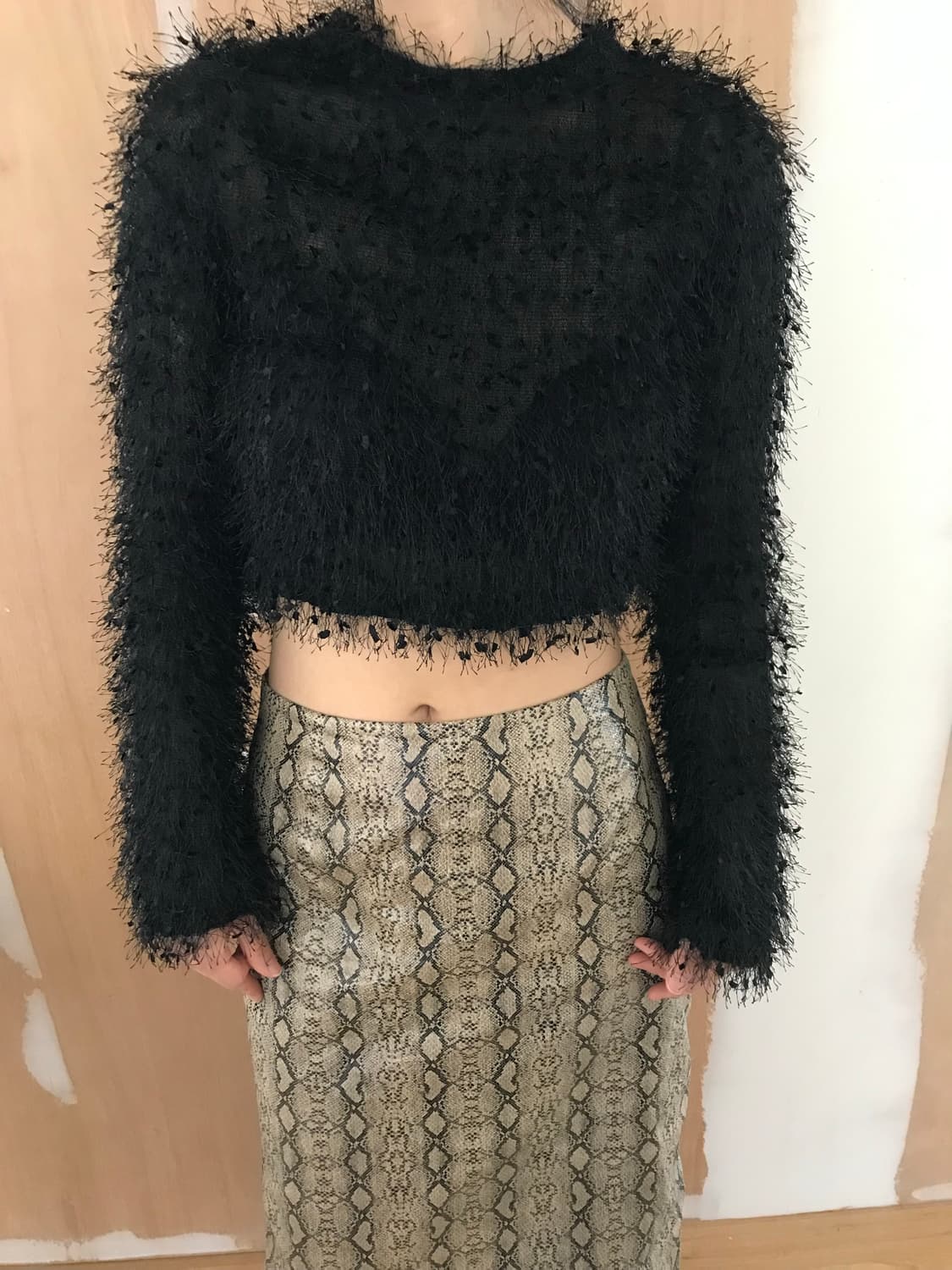 vintage black slit top 상품이미지6