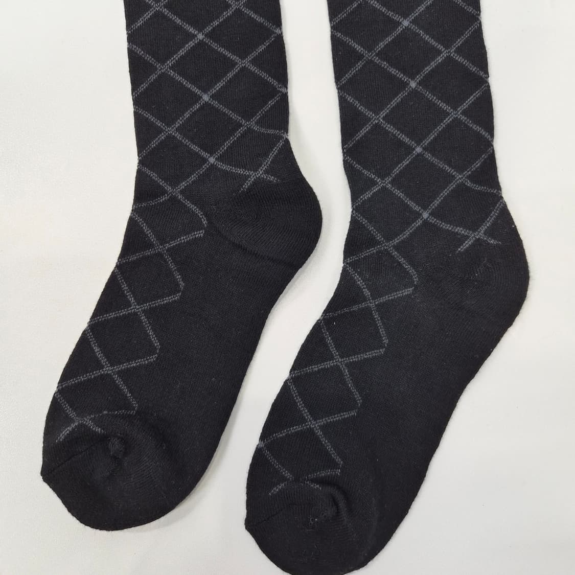 일본제 블랙 아가일 체크 니삭스 상품이미지4