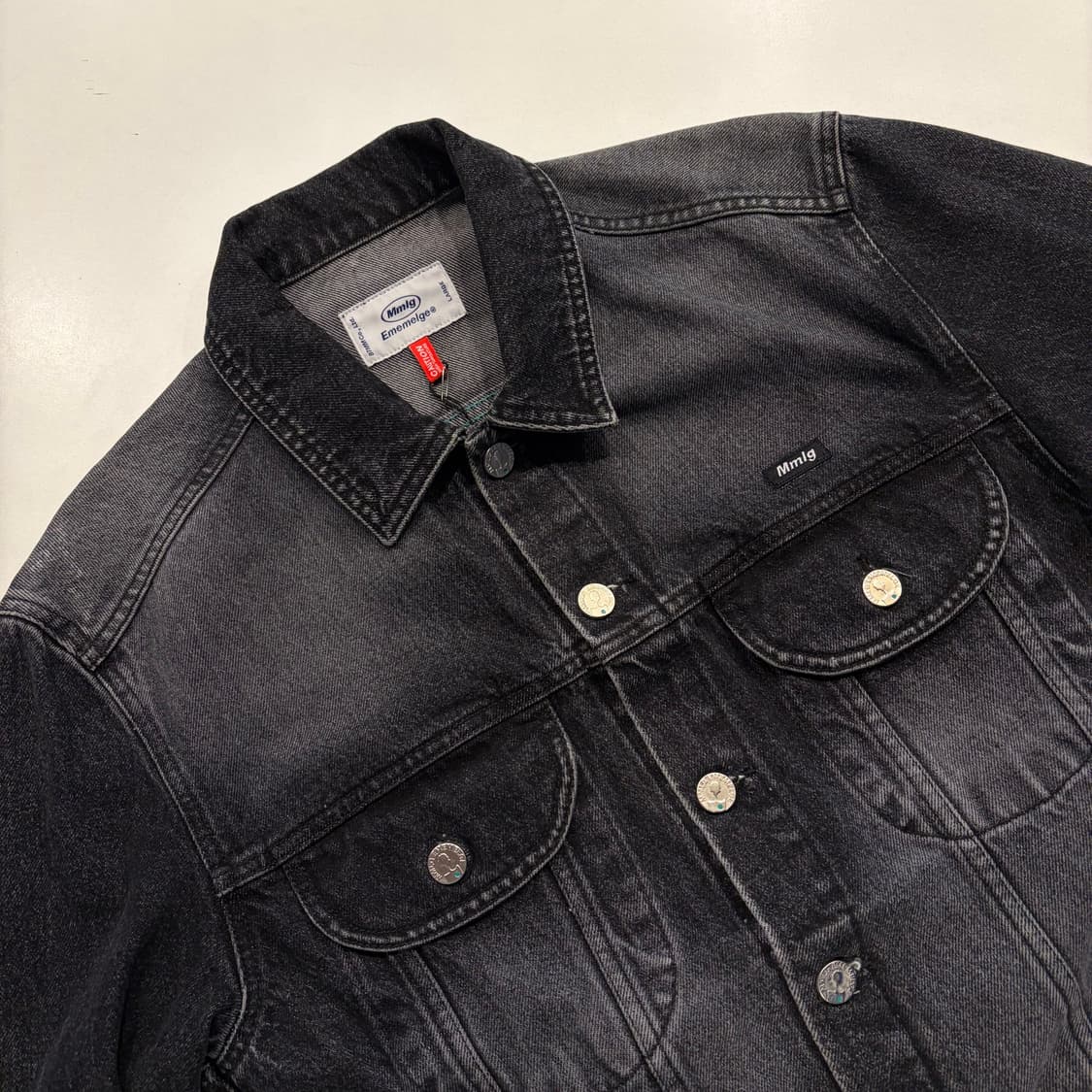 [L] 21ss 엠엠엘지 Mmlg 블랙 워싱 데님 자켓 C497 상품이미지3