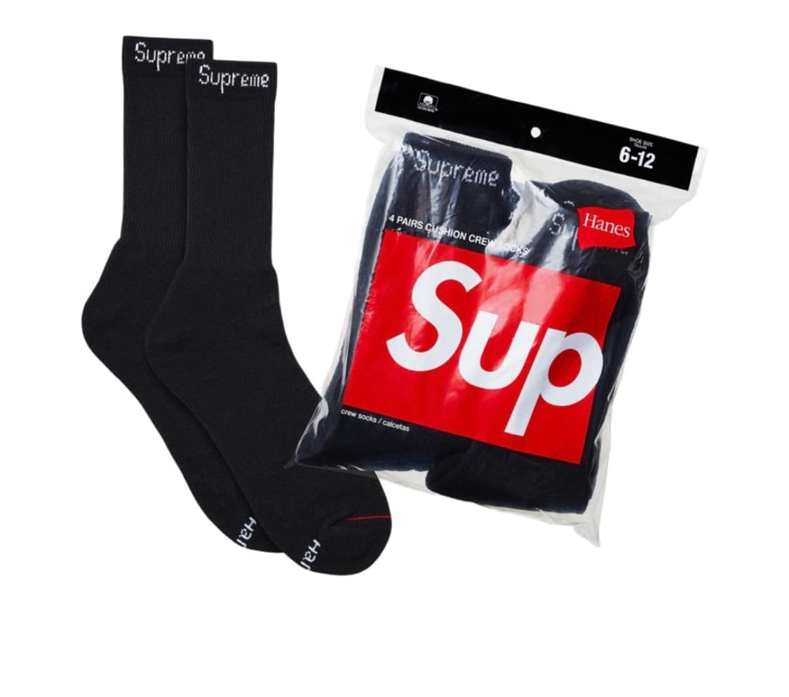슈프림 팬티1 양말1 블랙L 상품이미지3