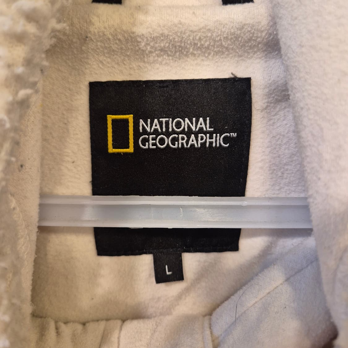 L 내셔널지오그래픽 아이보리 후리스 후드집업  상품이미지3