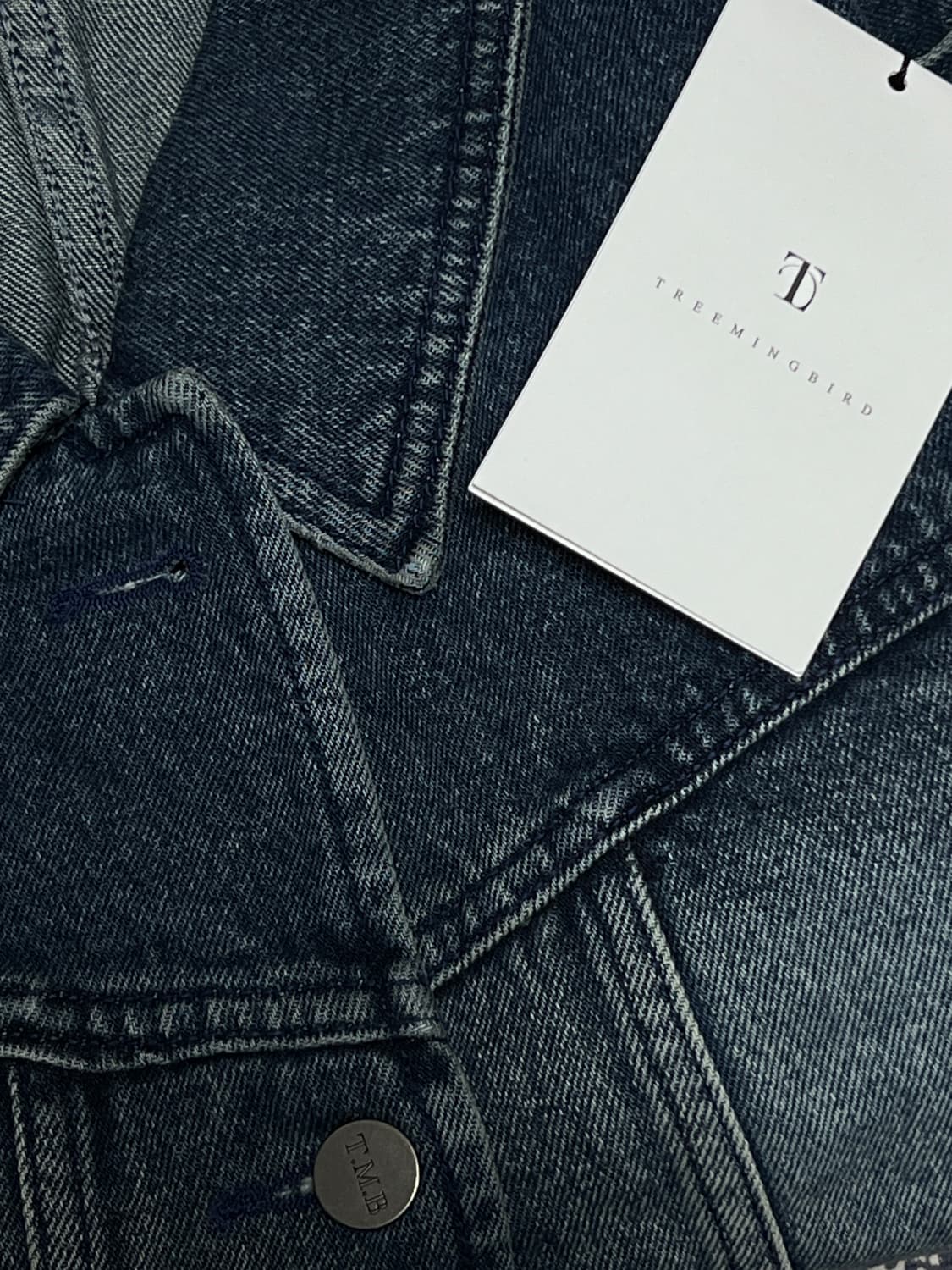 트리밍버드 incision denim jacket (dark blue) 상품이미지2