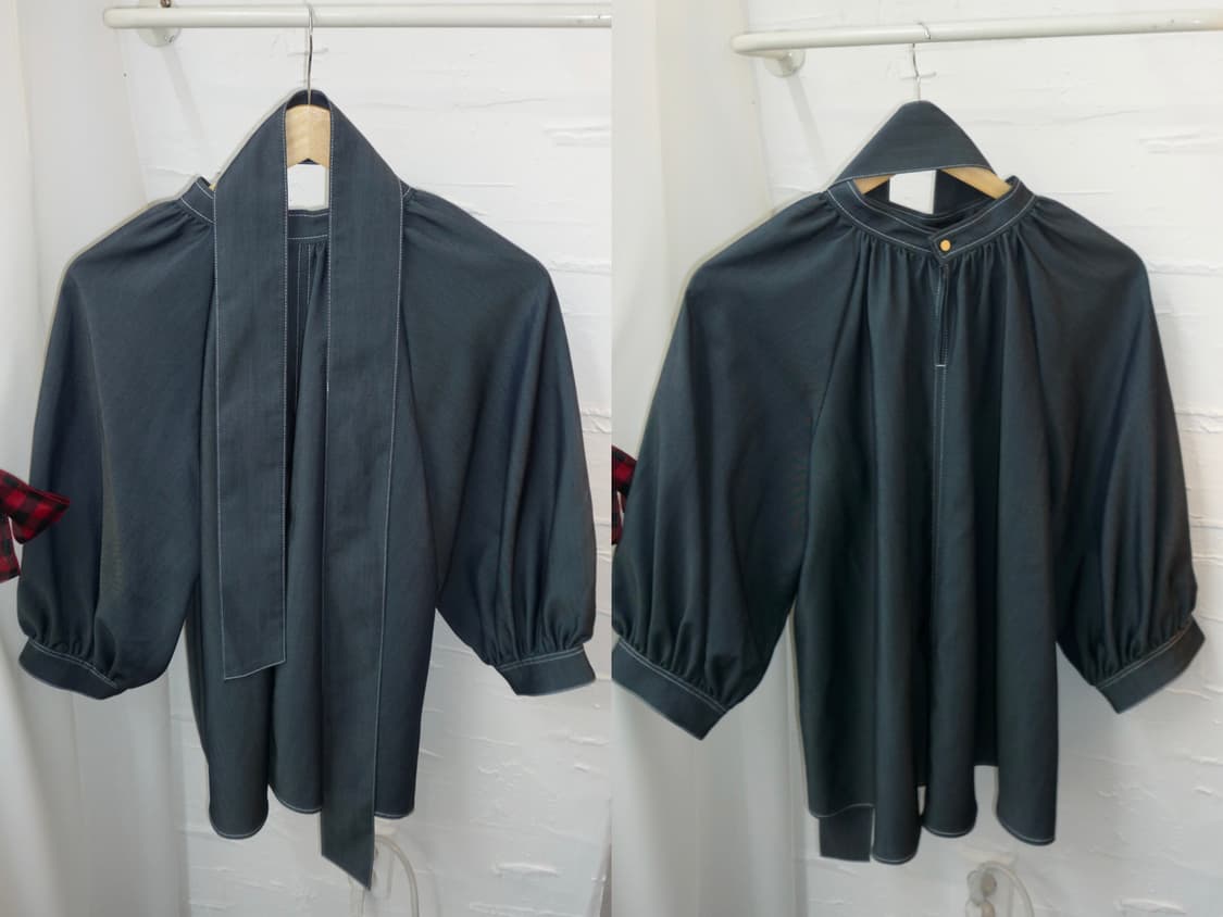 blue breeze flare blouse 상품이미지5