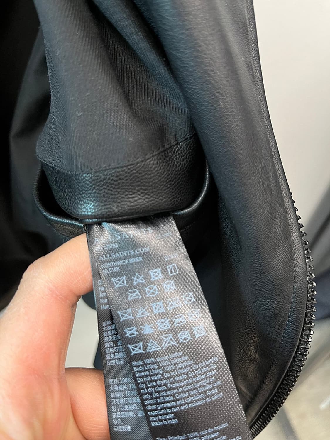 100) 올세인츠 라이더 가죽자켓  상품이미지9