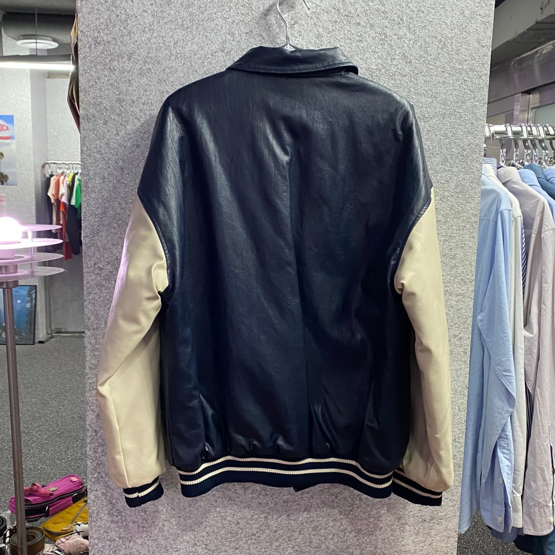 1993 스튜디오 투톤 레더 바시티 b3361 상품이미지4