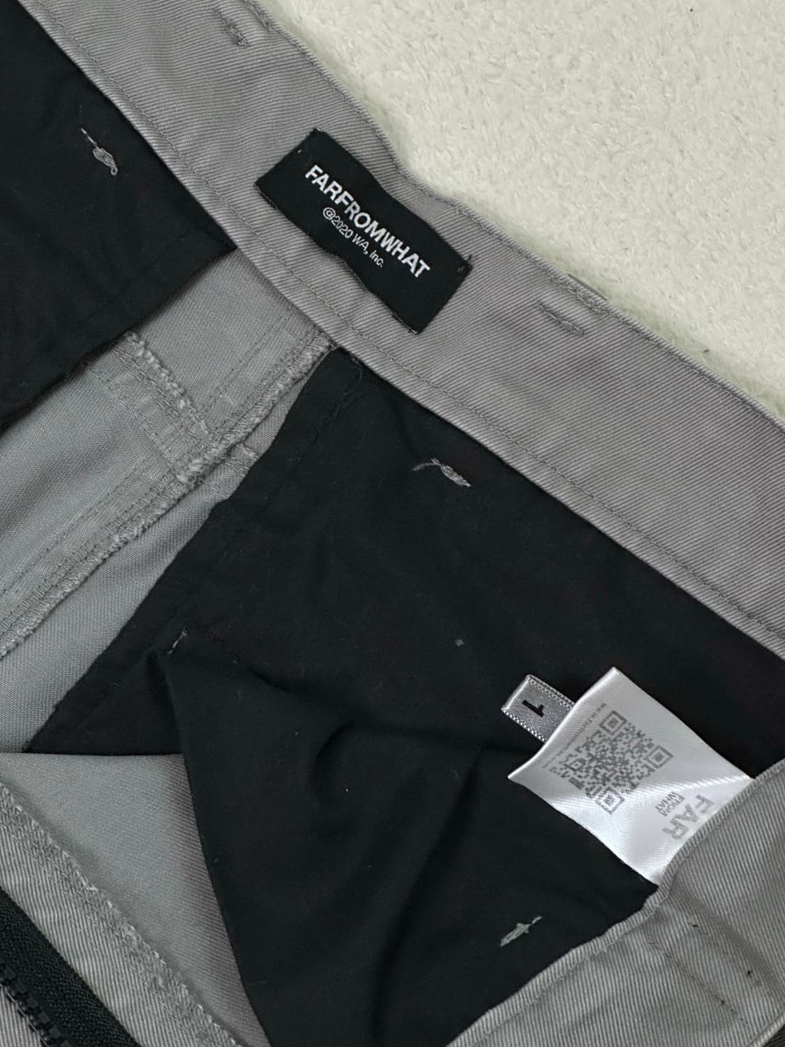 파프롬왓 워시드 카고 팬츠 그레이 1사이즈 상품이미지3