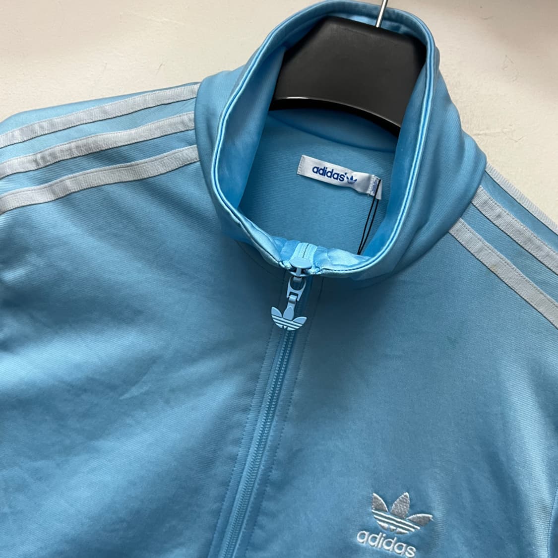 아디다스 파이어버드 빅로고 스카이블루 트랙탑 져지 100 상품이미지4