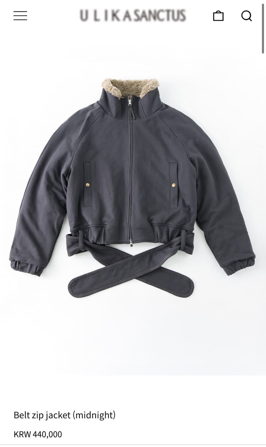 울리카상투스 벨트집업 자켓 상품이미지1