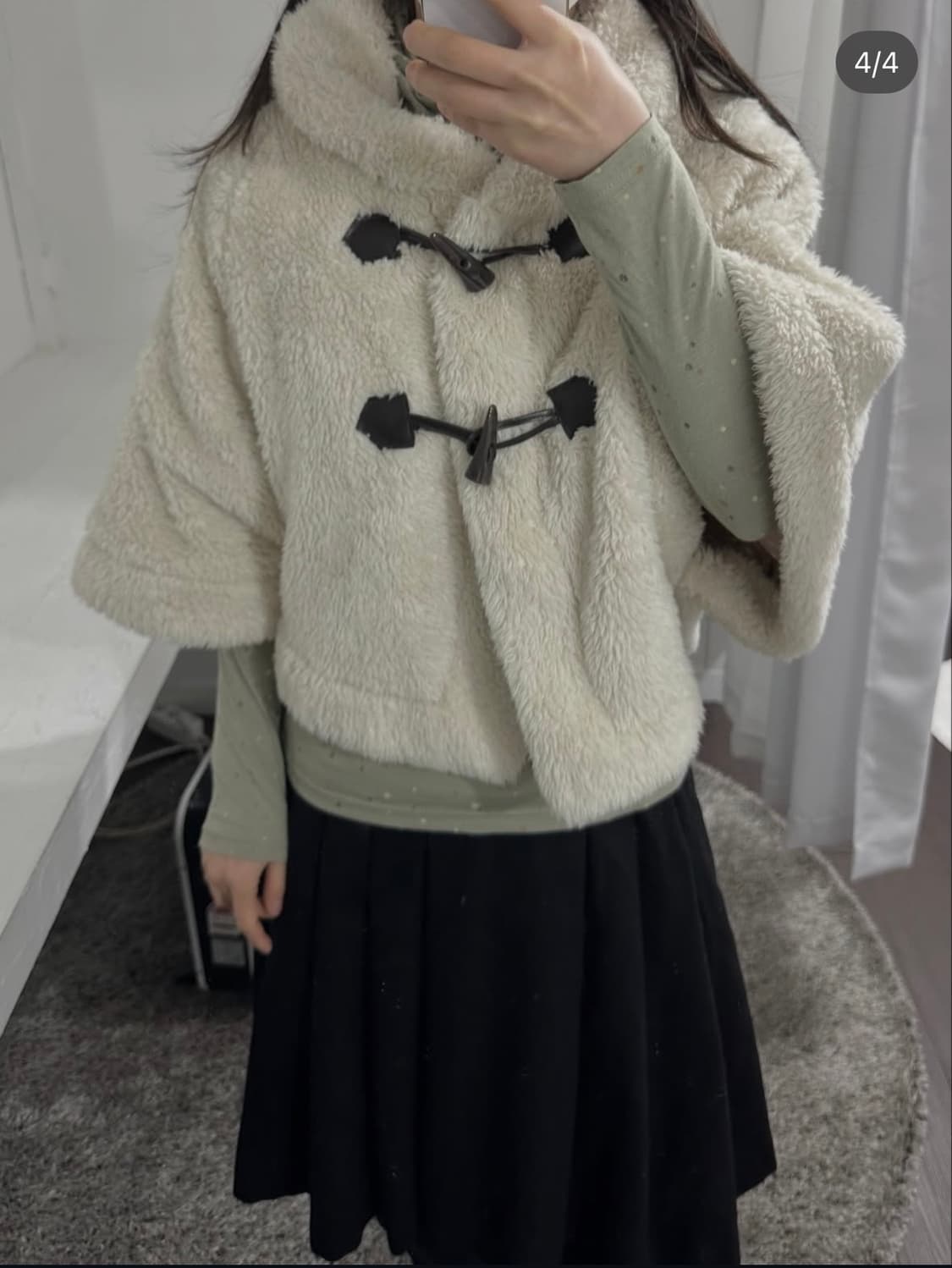 mignon white fur cape 상품이미지3