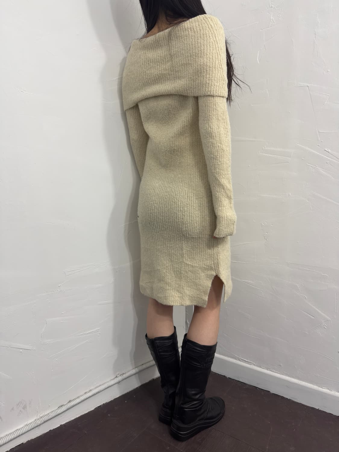 offshoulder knit onepiece 상품이미지5