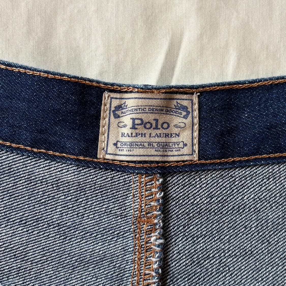 [26] Polo Ralph Lauren 택버튼 데님 미디 스커트 상품이미지4