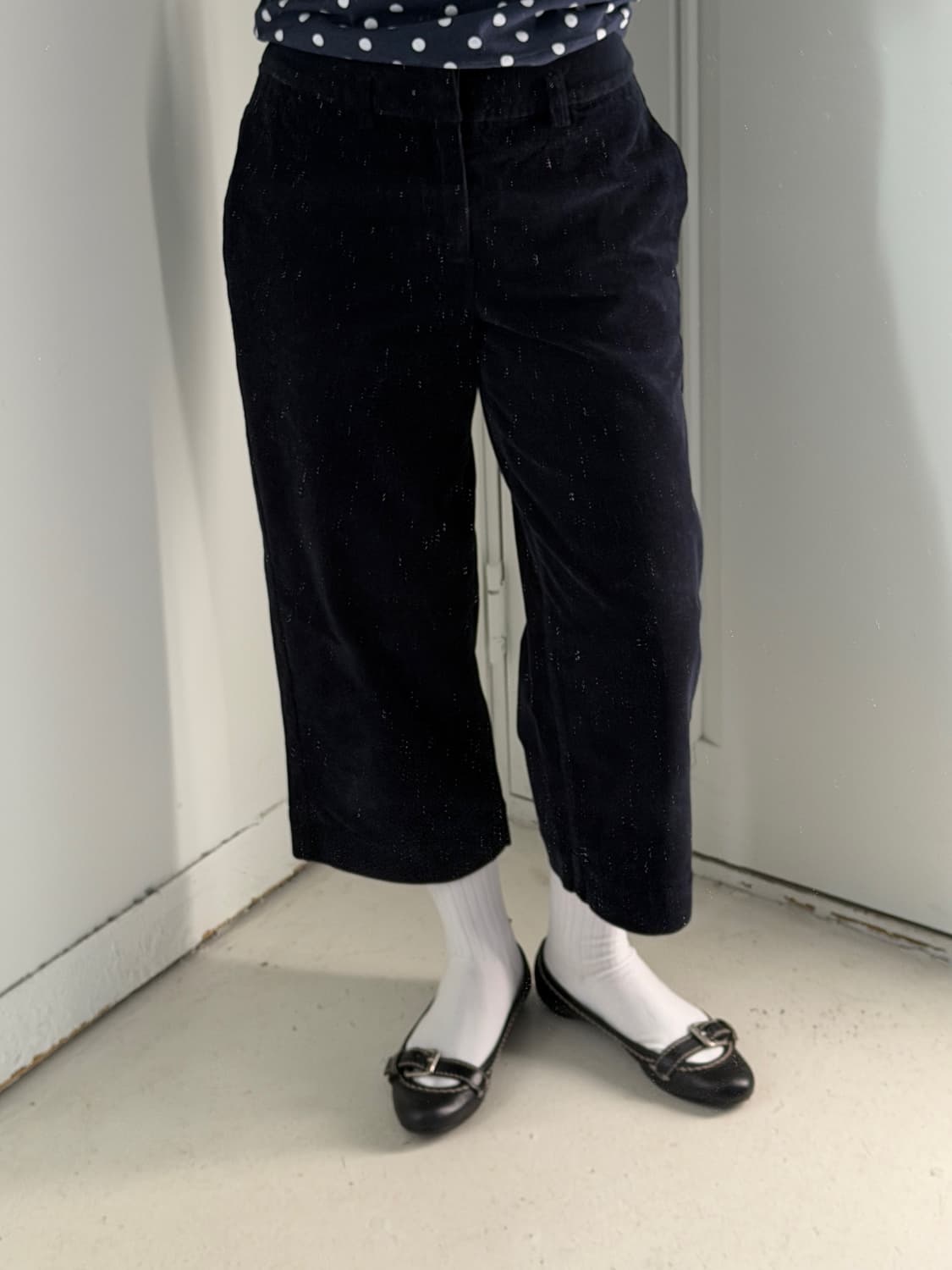 일본빈티지 네이비 코듀로이 7부팬츠 상품이미지2