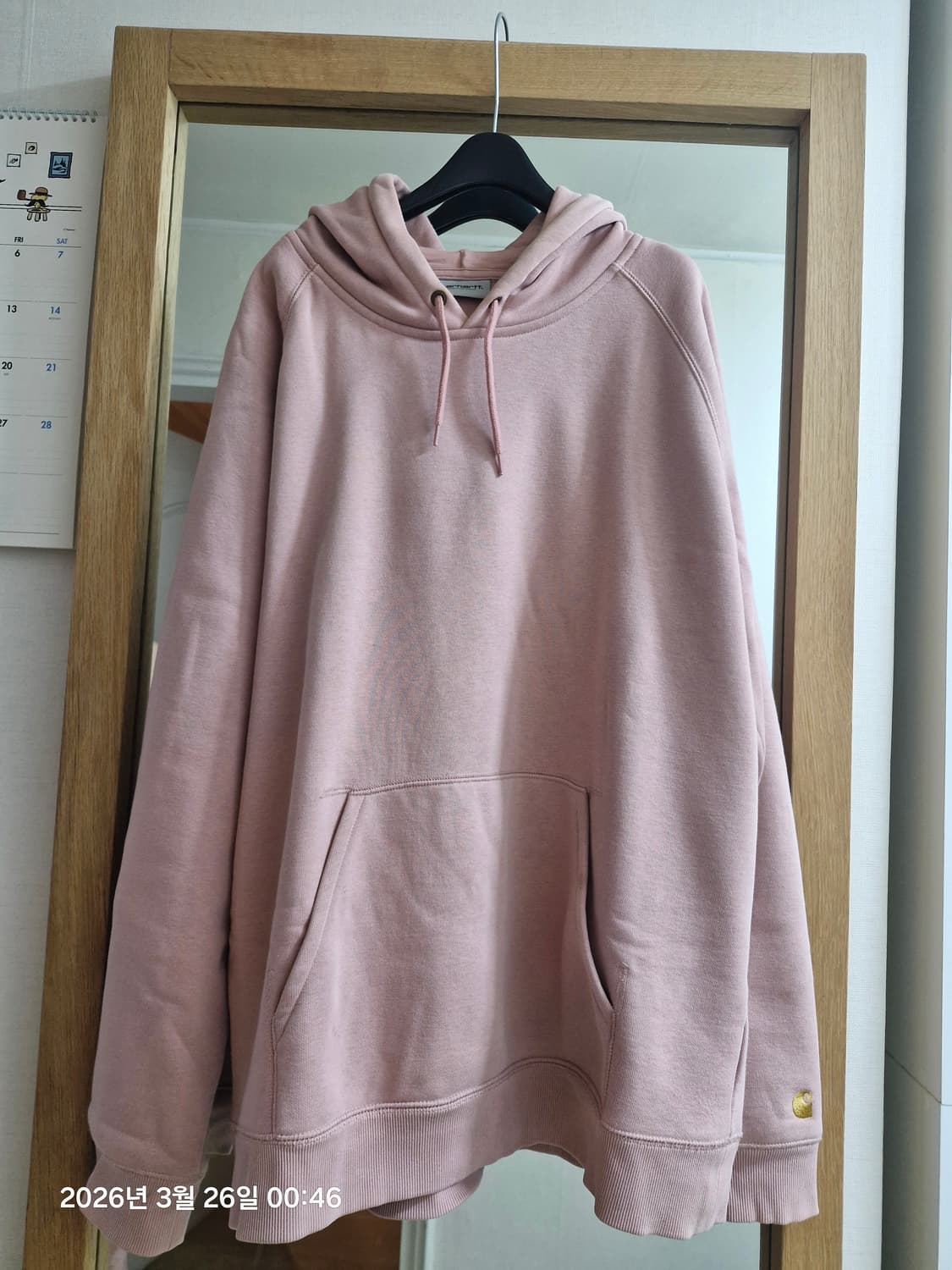 칼하트 핑크 후드 XL 상품이미지1