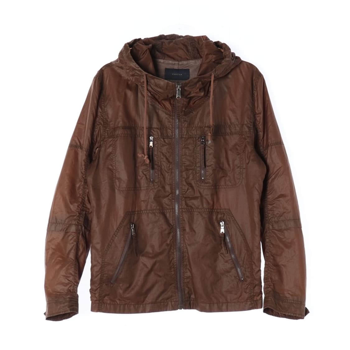 ZIOZIA 브라운 후드 바람막이 점퍼 L 상품이미지1