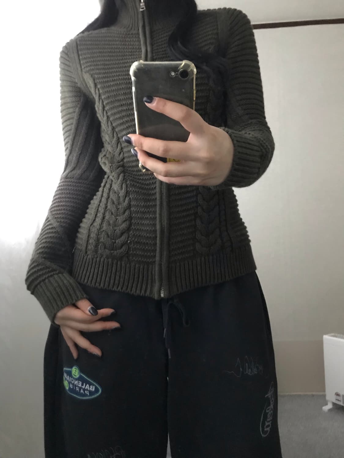 갭 카키 니트집업 상품이미지1