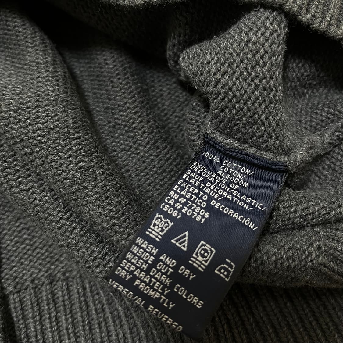 타미힐피거 스몰플래그 로고 코튼 라운드 니트 S(90) 상품이미지4