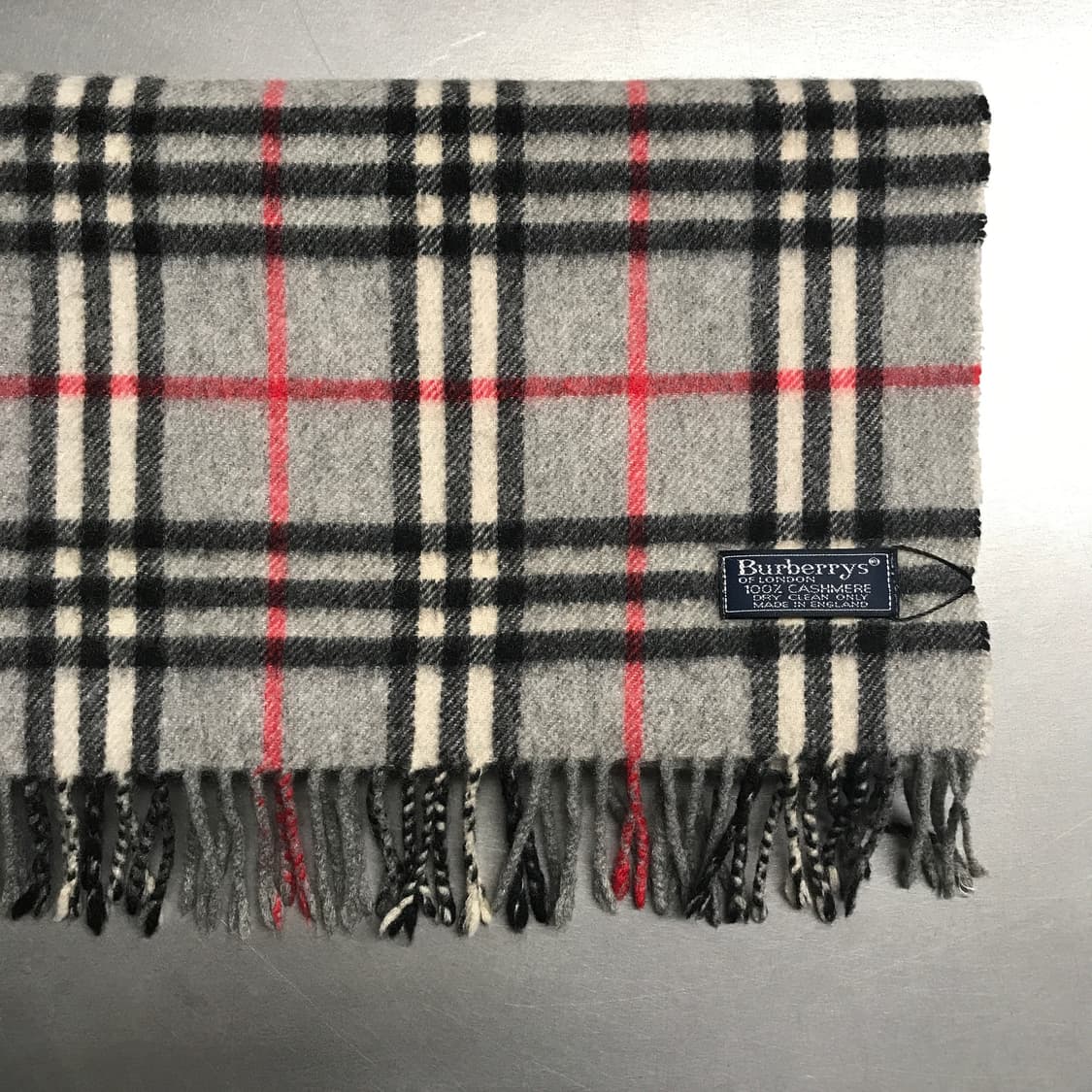 버버리 정품 캐시미어 머플러 그레이 상품이미지3