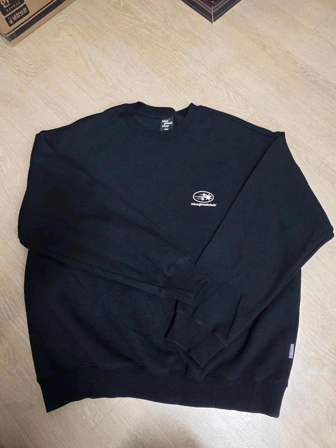 나이스고스트클럽 로고 프린팅 기모 맨투맨L 상품이미지5